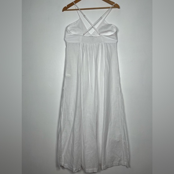 J.CREW Size S White Cross-back beach dress in linen-cotton blend - Picture 6 of 12